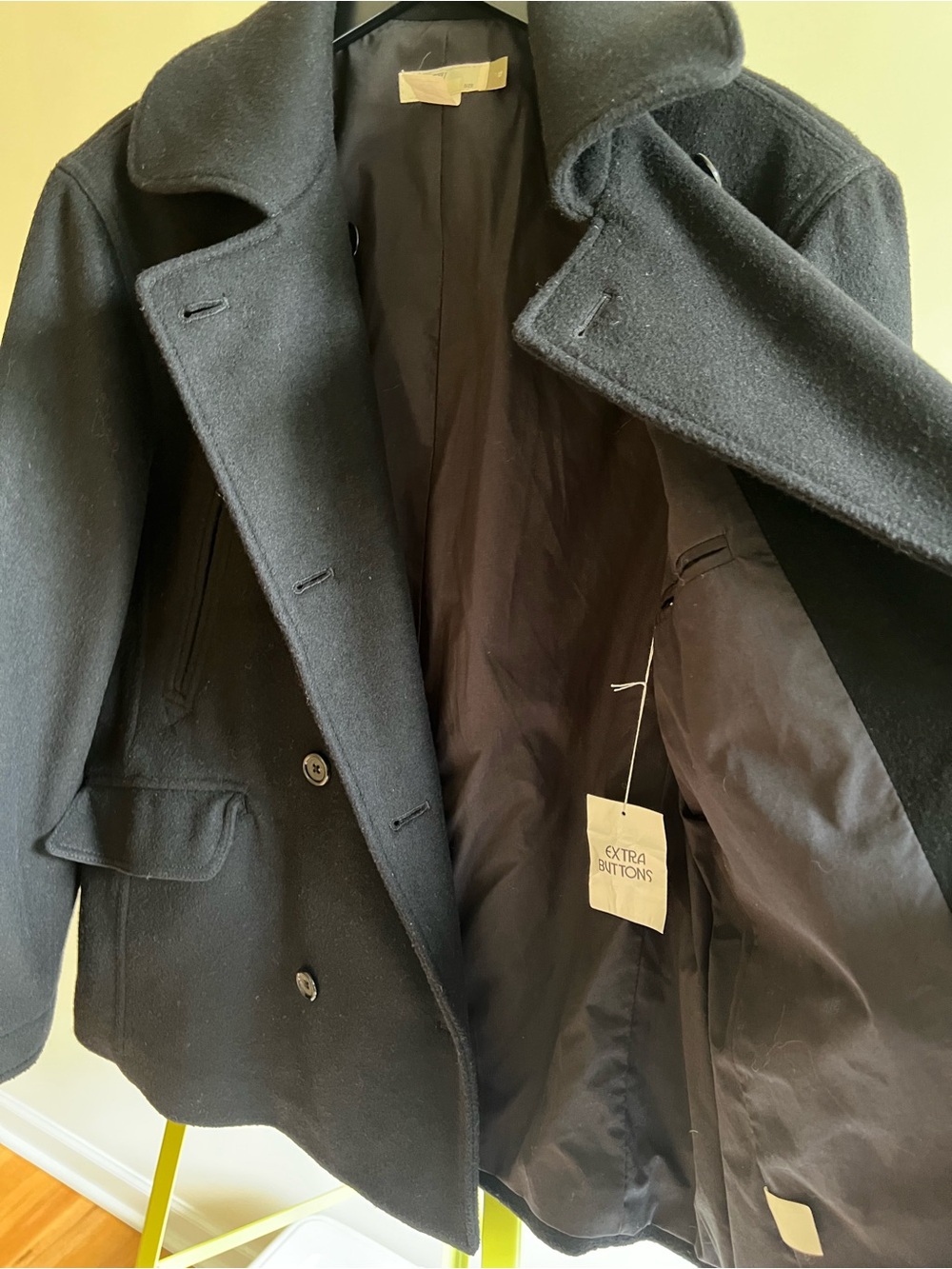 Women’s Black J. CREW Peacoat Wool & Cashmere size M - Picture 5 of 11